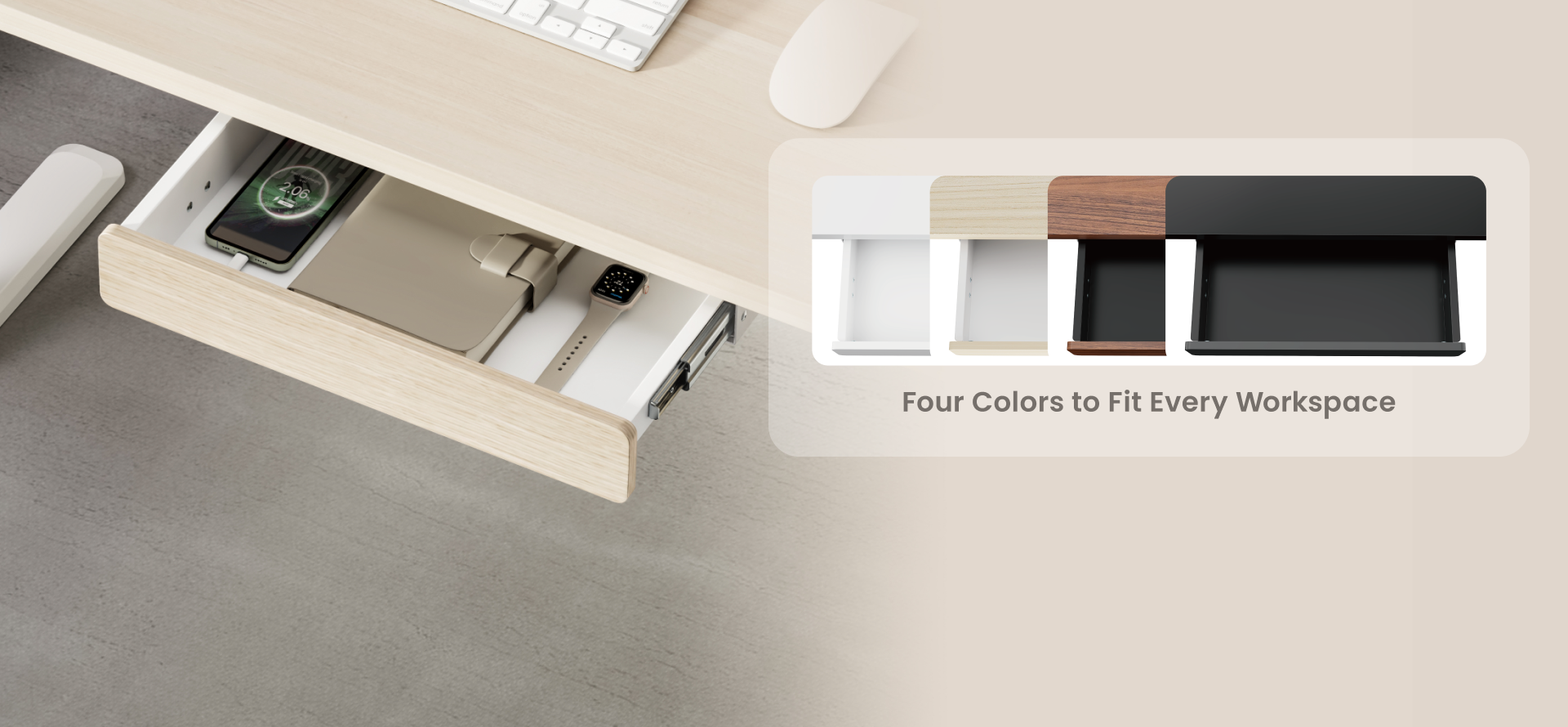 Modern Stylish Under-Desk Drawers