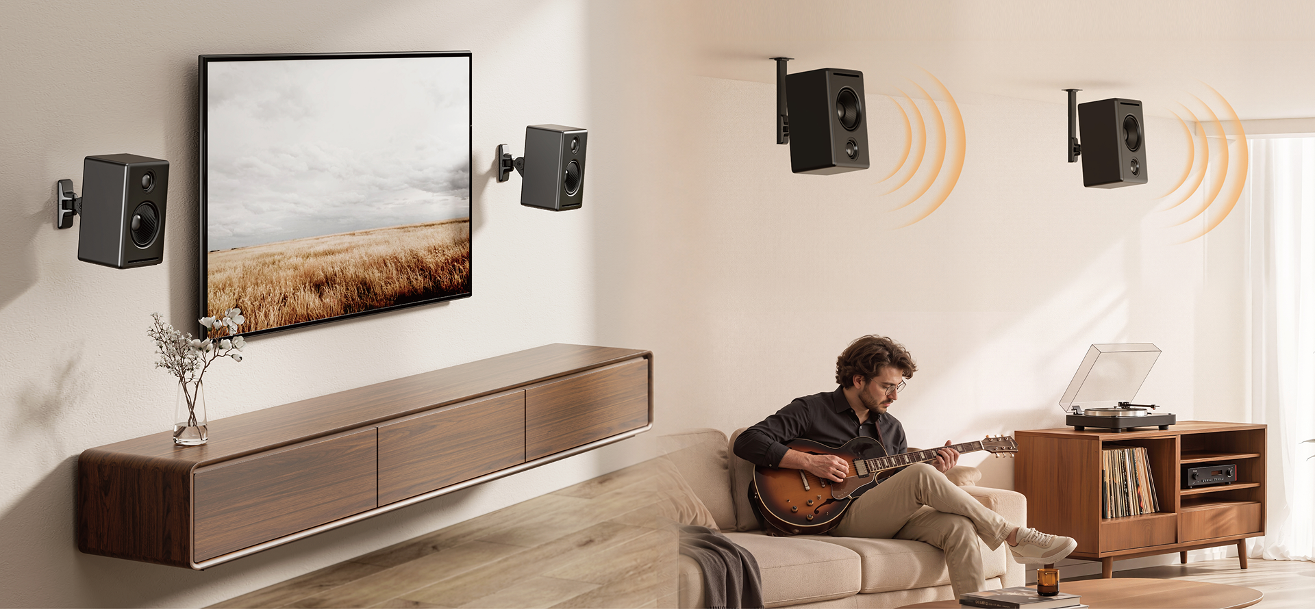 Universal Heavy-Duty Wall & Ceiling Speaker Mounts