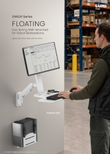 DWS39 Series Floating Gas Spring Wall-Mounted Sit-Stand Workstations
