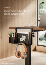 DET09-01 Dual-Slot Clamp-On Desk Organizer