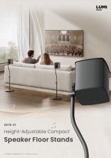 BS78-01-Height-Adjustable Compact Speaker Floor Stands