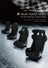 LRA01 / 02 Series & LRS07-BS-KP03 Multi-Sized Seats for Sim Racing Cockpit Bases