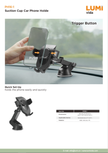 PH16-1 & PH19-1 Universal Car Phone & Tablet Holders