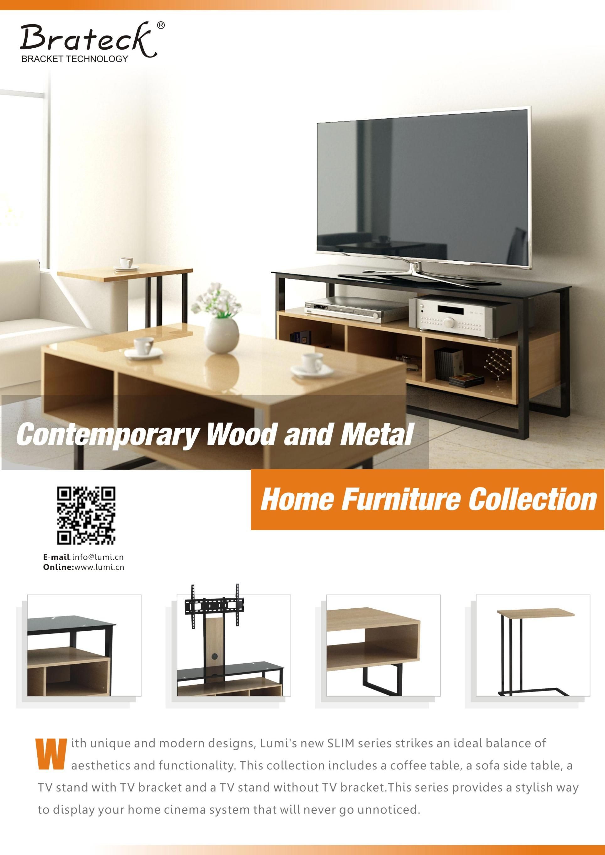 SLIM Series Contemporary Wood and Metal Home Furniture Collection
