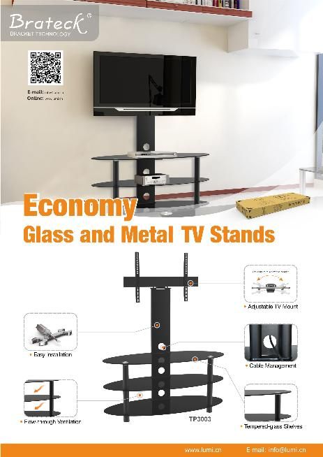 TP3000 Series Economy Glass and Metal TV Stands