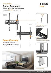 KL25 Series Super Economy Fixed & Tilt LED/LCD TV Wall Mount