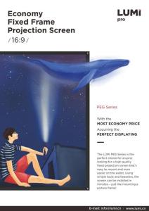 PEG Series-Economy Fixed Frame Projection Screen