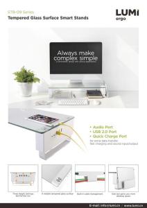 STB-09 Series Tempered Glass Surface Smart Stand