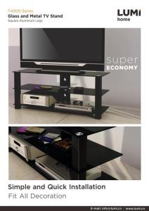 T4000 Series Glass and metal TV Stand