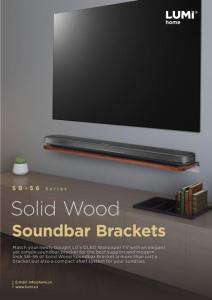 SB-56 Series-Solid Wood Soundbar Brackets