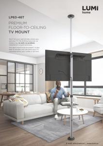 LP63-46T-Premium Floor-to-Ceiling TV Mount
