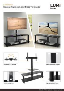 L400 Series Elegant Aluminum And Glass TV Stands