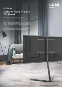 FS17 Series-Slender Metal V-Base TV Stand