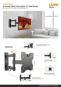 LDA21 Series-Economy Steel Full-motion TV Wall Mount