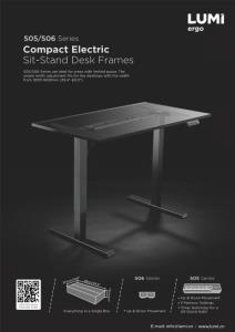S05 S06 Series-Compact Single Motor Electric Sit-Stand Desk Frames