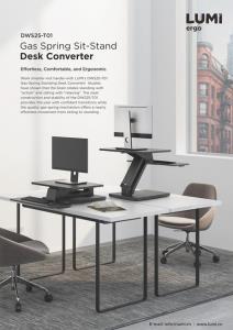 DWS25-T01-Gas Spring Sit-Stand Desk Converter