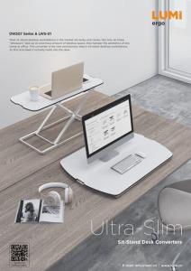 DWS07 Series ＆ LWS-01-Ultra-Slim Sit-Stand Desk Converters
