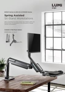 DWS21 Series ＆ WWS05 Series Premium Gas Spring Sit-Stand Workstation Mount
