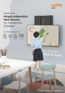 HAW400 Series-Height-Adjustable Wall Mounts for Interactive Displays