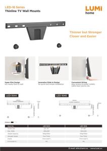 LED-16 Series-Thinline TV Wall Mounts
