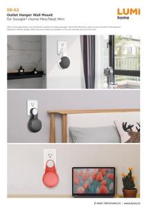 SB-62-Outlet Hanger Wall Mount for Google Home Mini