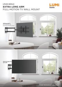 LPA49-483XLD-Extra Long Arm Full-Motion TV Wall Mount