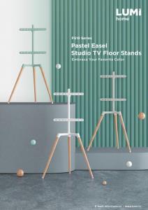 FS19 Series-Pastel Easel Studio TV Floor Stand