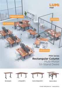 M06 Series-Rectangular Column Multi-Motor Sit-Stand Desks
