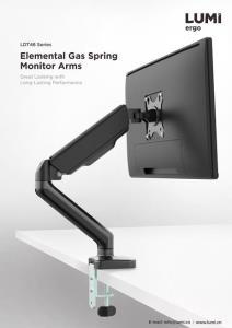 LDT46 Series-Elemental Gas Spring Monitor Arms
