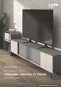 LDT03-21 Series-Minimalist Style Adjustable Tabletop TV Stands 