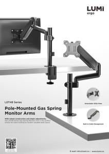 LDT48 Series-Pole-Mounted Gas Spring Monitor Arms