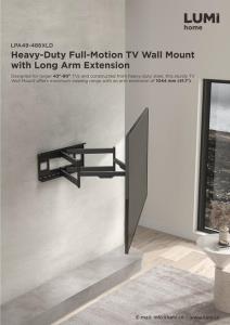 LPA49-486XLD-Heavy-Duty Full-Motion TV Wall Mount with Long Arm Extension
