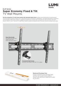 KL31-46T-Super Economy Fixed ＆ Tilt TV Wall Mounts