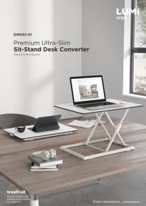 DWS32-01-Premium Ultra-Slim Sit-Stand Desk Converter