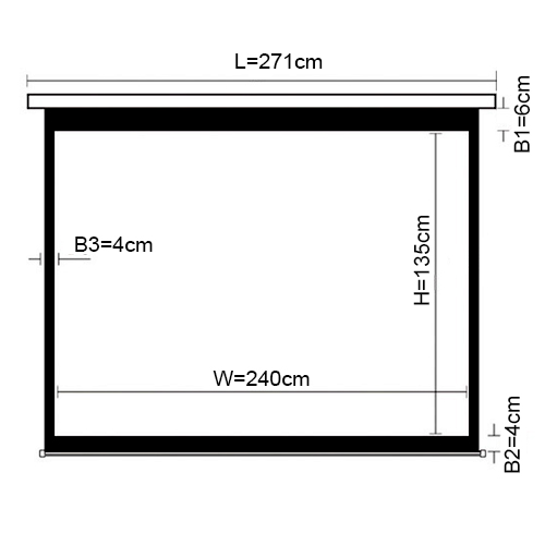 Standard Electric Projection Screen-108’’ /16:9 PSAA108 For education, commercial presentations or residential home cinema from china(chinese)