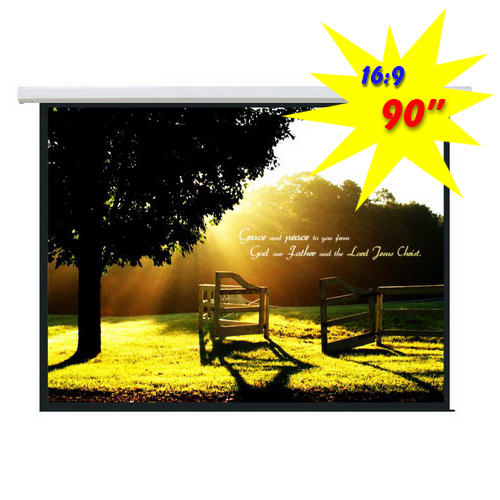 Standard Electric Projection Screen-90’’ /16:9 PSAA90 For education, commercial presentations or residential home cinema from china(chinese)