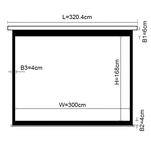 Standard Auto-lock Manual Projection Screen-135’’ /16:9 PSBA135 For education, commercial presentations or residential home cinema from china(chinese)