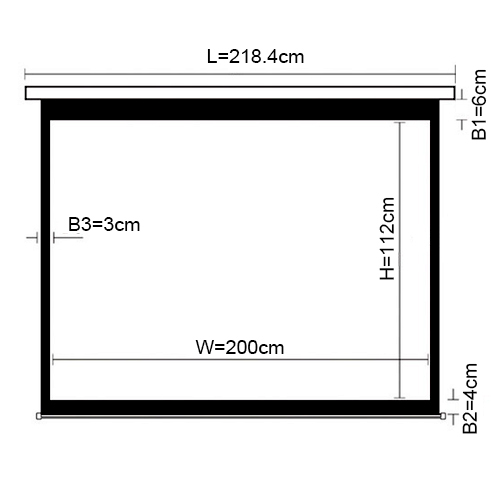 Premium/Deluxe Auto-lock Manual Projection Screen-90’’ /16:9 PSBA90D For education, commercial presentations or residential home cinema from china(chinese)