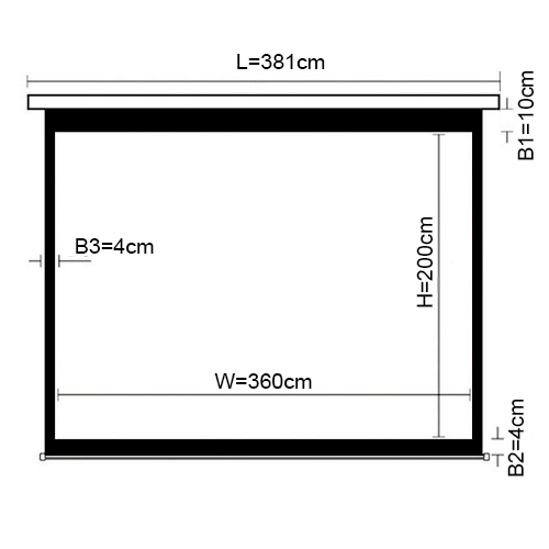 Premium/Deluxe Electric Projection Screen-162’’ /16:9 PSAA162D For education, commercial presentations or residential home cinema from china(chinese)