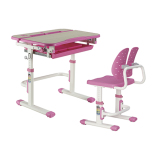 Height Adjustable Kids Desk and Split-Backrest Chair Set