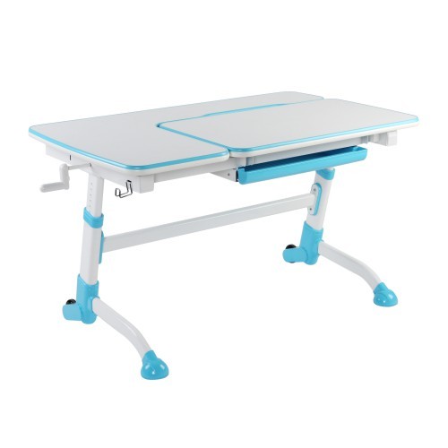 Height Adjustable Children Desk (1190x730mm/46.9"x28.7") E402 Right Up Tiltable Desktop | Compartment Drawer | Lifting Lever from china(chinese)
