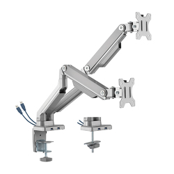 Dual Screens Spring-Assisted Monitor Arm with USB