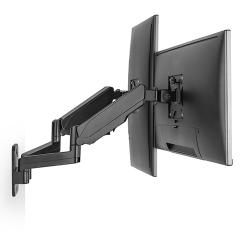 Dual Screen Wall-Mounted Gas Spring Monitor Arm