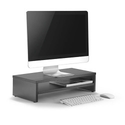 Two-Tier Particle Board Desktop Monitor Stand 