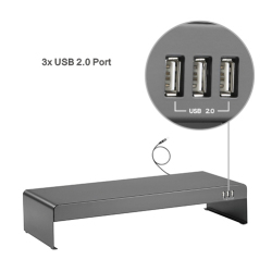 Smart Steel Monitor Riser with USB Ports