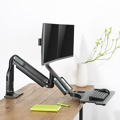 Gas Spring Floating Sit-Stand Desk 