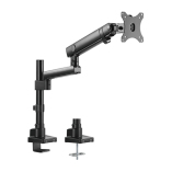 Single Monitor Aluminum Slim Pole-Mounted Spring-Assisted Monitor Arm