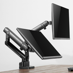 Dual Monitors Aluminum Slim Spring-Assited Monitor Arm with USB Ports