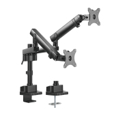 Dual Monitors Aluminum Slim Pole-Mounted Spring-Assisted Monitor Arm