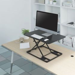 Ultra-Slim Sit-Stand Desk Converter with Height Memory Function (Compression Gas Spring)
